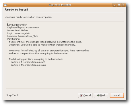 Expresso installer